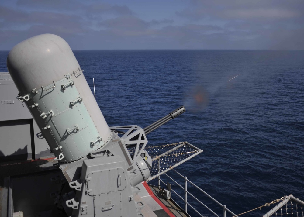 Nimitz fires CIWS