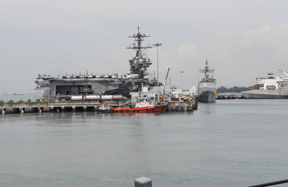 USS Wayne E. Meyer Arrives at Changi Naval Base, Singapore