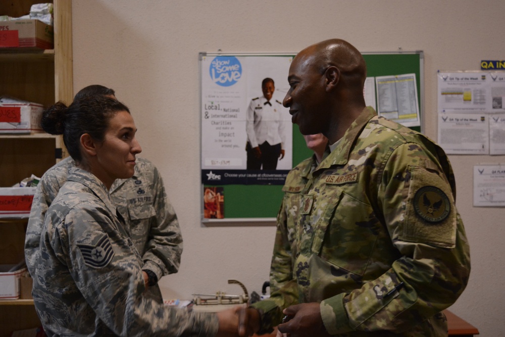 USAF Vice Chief of Staff visits the 386th Expeditionary Aircraft Maintenance Group