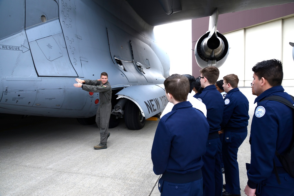 105th Airlift Wing welcomes local JROTC cadets to Stewart ANGB