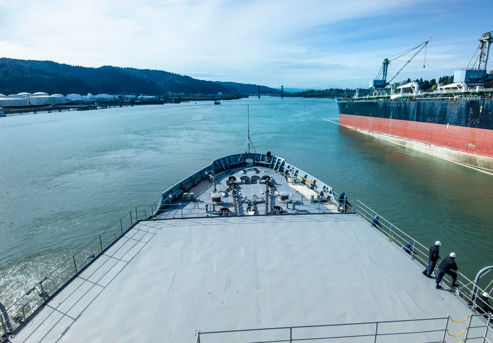 Frank Cable Arrives in Portland for Dry-Dock