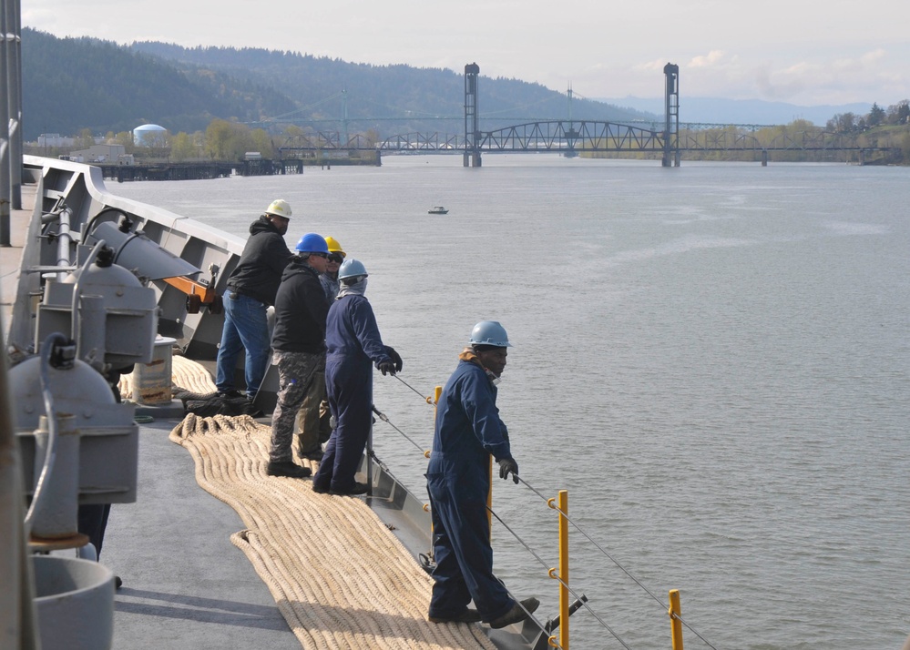 Frank Cable Arrives in Portland for Dry-Dock