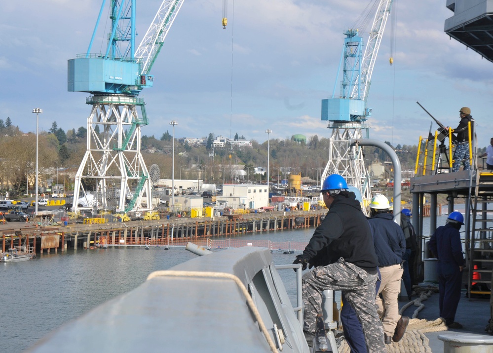 Frank Cable Arrives in Portland for Dry-Dock