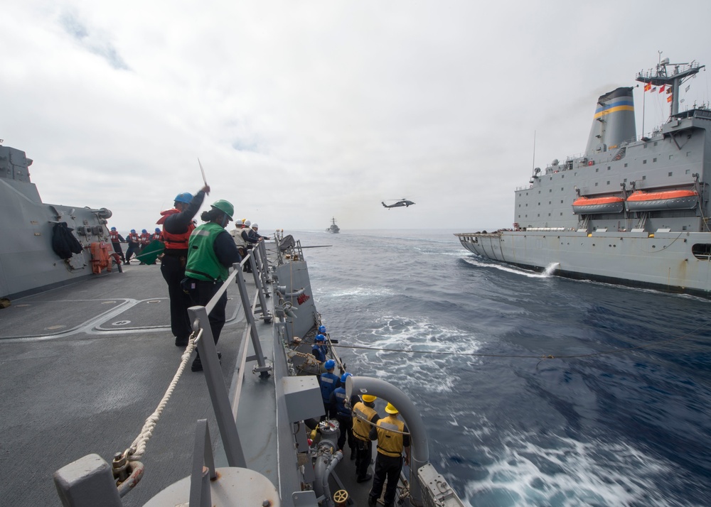 USS Howard (DDG 83) Conducts RAS during COMPTUEX