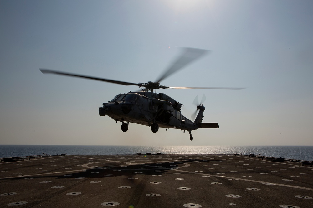 USS Carter-Hall conducts flight operations