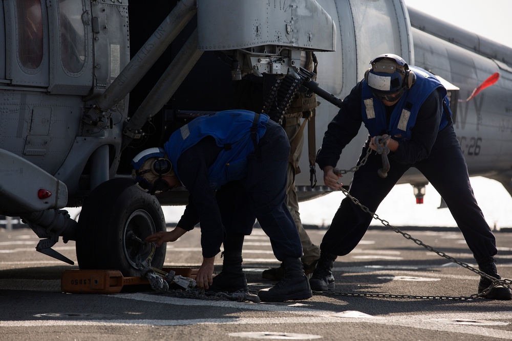 USS Carter-Hall conducts flight operations