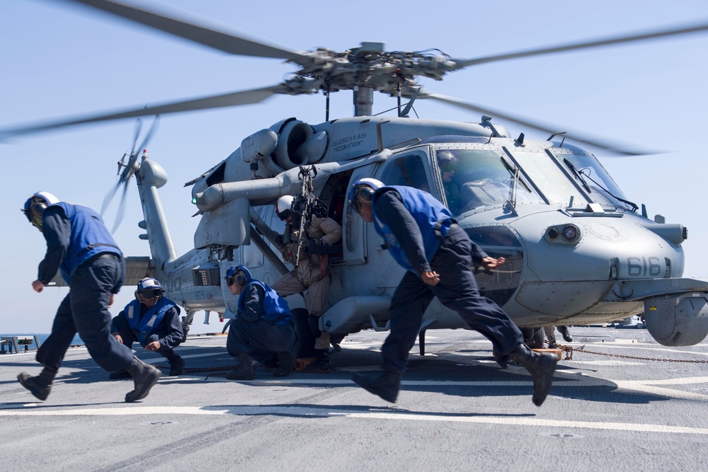 Cole is deployed in the U.S. 5th Fleet area of operations in support of maritime security operations designed to reassure allies and partners, and to preserve the freedom of navigation and the free flow of commerce in the region