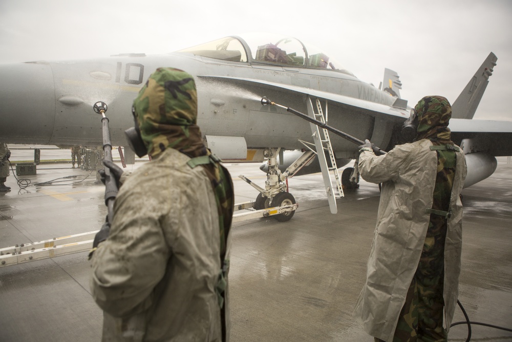 CBRN, VMFA-242 conduct aircraft decontamination