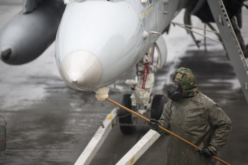 CBRN, VMFA-242 conduct aircraft decontamination