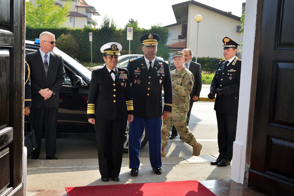 Admiral Michelle Howard, NATO JFC-Naples Commander, visits at Center of Excellence for Stability Police Units (CoESPU) Vicenza, Italy