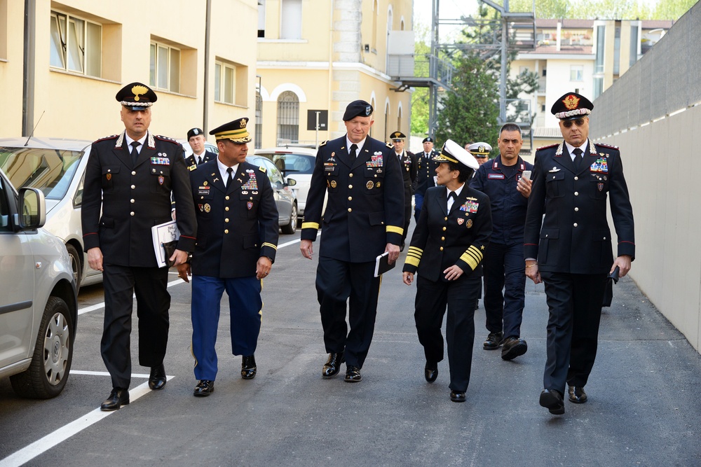 Admiral Michelle Howard, NATO JFC-Naples Commander, visits at Center of Excellence for Stability Police Units (CoESPU) Vicenza, Italy