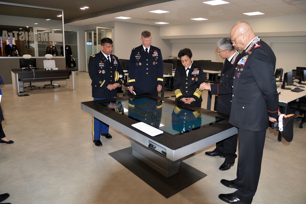 Admiral Michelle Howard, NATO JFC-Naples Commander, visits at Center of Excellence for Stability Police Units (CoESPU) Vicenza, Italy