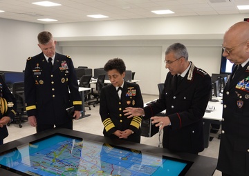 Admiral Michelle Howard, NATO JFC-Naples Commander, visits at Center of Excellence for Stability Police Units (CoESPU) Vicenza, Italy