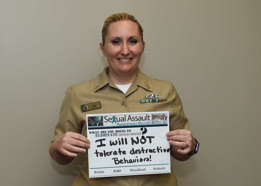 Staff members at Navy Medicine East participate in Sexual Assault Awareness and Prevention month