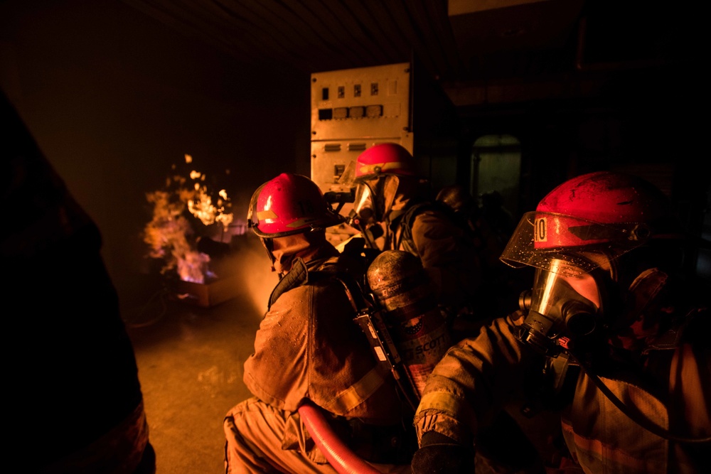Stennis Sailors Train to Fight Fires