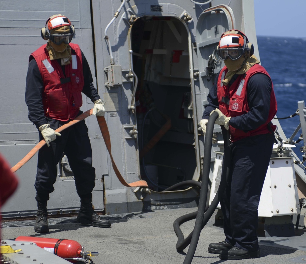 USS Kidd (DDG 100) Conducts Crash and Salvage Drill