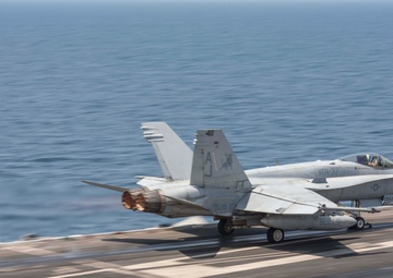 GHWB is the flagship of Carrier Strike Group (CSG) 2, which is comprised of the staff of CSG-2; GHWB; the nine squadrons and staff of Carrier Air Wing (CVW) 8; Destroyer Squadron (DESRON) 22 staff and guided-missile destroyers USS Laboon (DDG 58) and USS