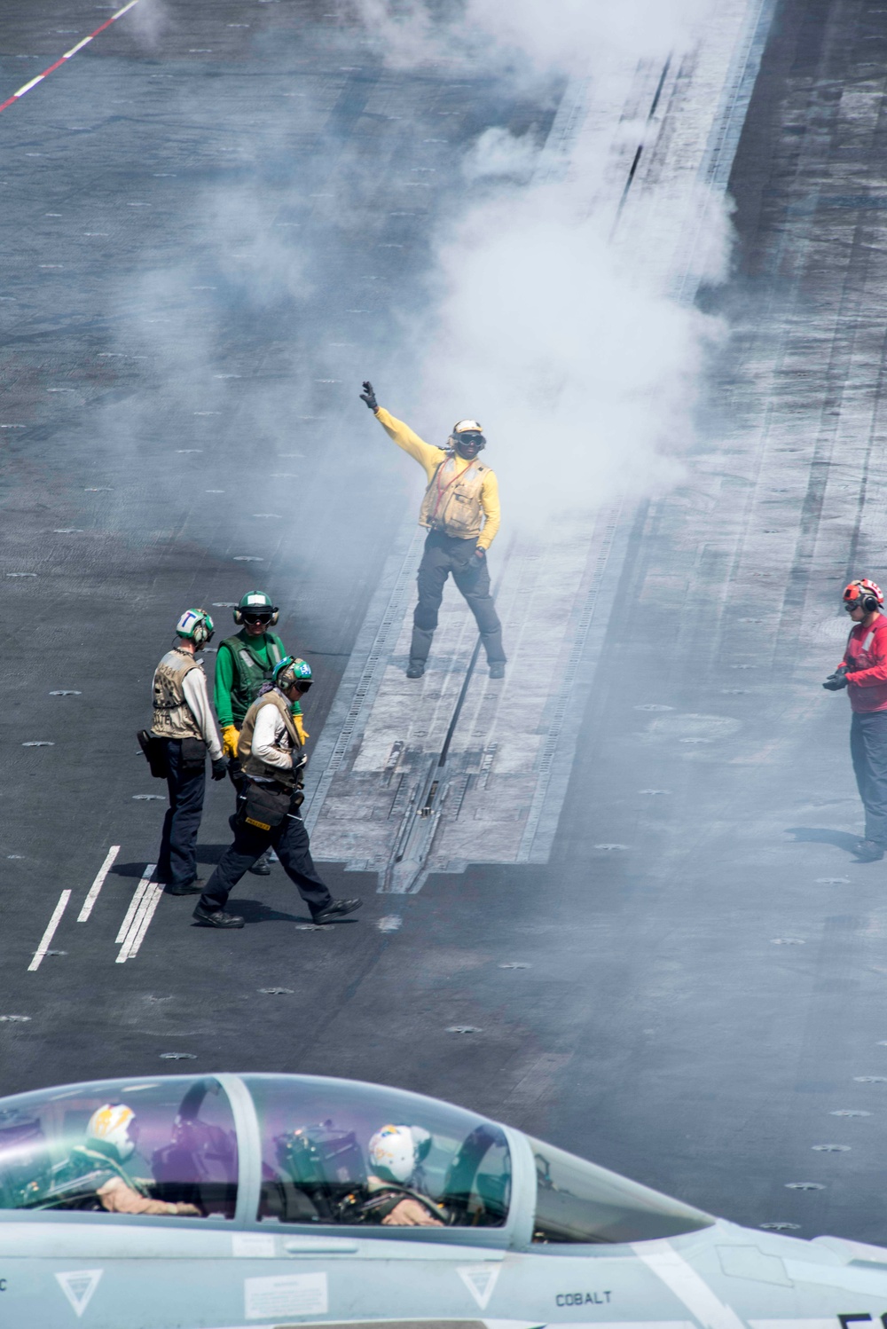 GHWB is the flagship of Carrier Strike Group (CSG) 2, which is comprised of the staff of CSG-2; GHWB; the nine squadrons and staff of Carrier Air Wing (CVW) 8; Destroyer Squadron (DESRON) 22 staff and guided-missile destroyers USS Laboon (DDG 58) and USS