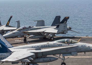 GHWB is the flagship of Carrier Strike Group (CSG) 2, which is comprised of the staff of CSG-2; GHWB; the nine squadrons and staff of Carrier Air Wing (CVW) 8; Destroyer Squadron (DESRON) 22 staff and guided-missile destroyers USS Laboon (DDG 58) and USS