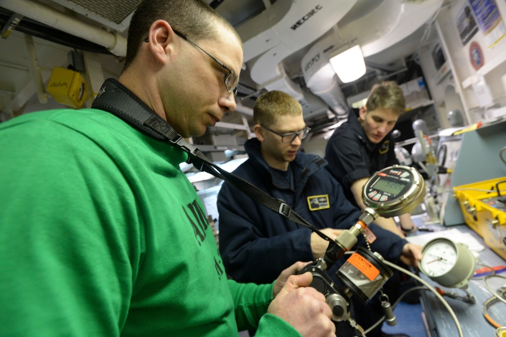 Sailors Calibrate A Gauge