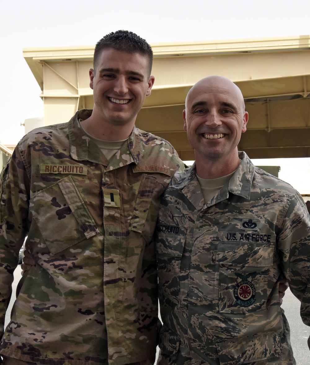 Father, son reunited during first, last deployment
