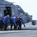 helo landing on flight deck