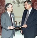 Admin. Atwood presenting Retirement Awards 1994