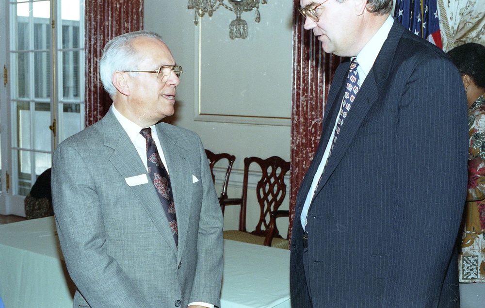 Admin. Atwood presenting Retirement Awards 1994