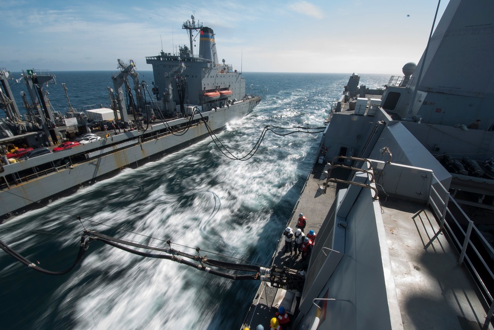 USS San Diego RAS with USNS Guadalupe