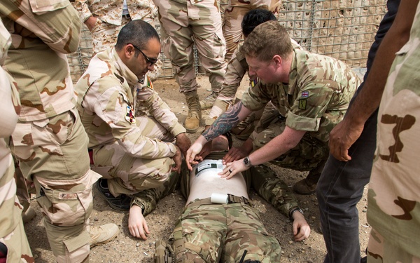 ISF train on counter IED and first aid