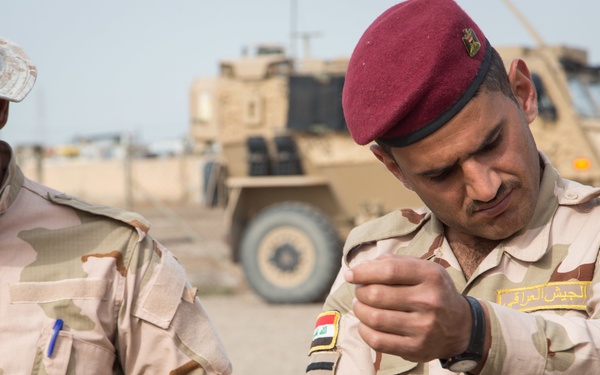 ISF train on counter IED and first aid