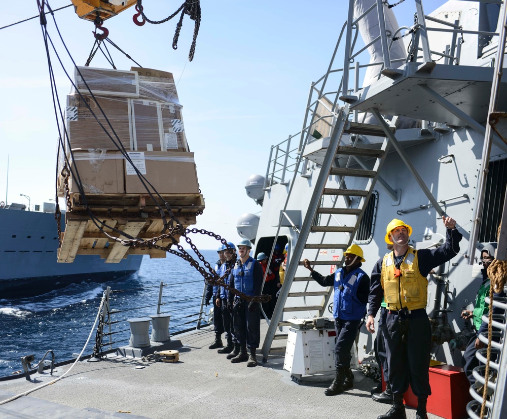 USS Kidd (DDG 100) Conducts RAS during COMPTUEX