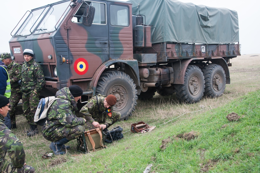 Installation of the Theissen Mover Armor Target (MAT) system in Smardan, Romania