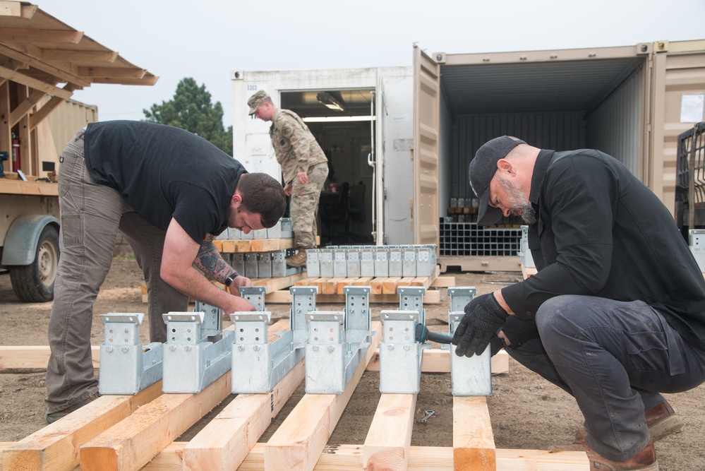 Installation of the Theissen Mover Armor Target (MAT) system in Smardan, Romania