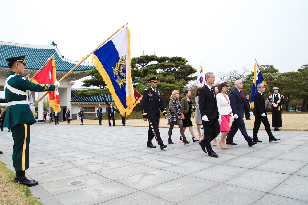 U.S. VPOTUS Visits Seoul National Cemetery