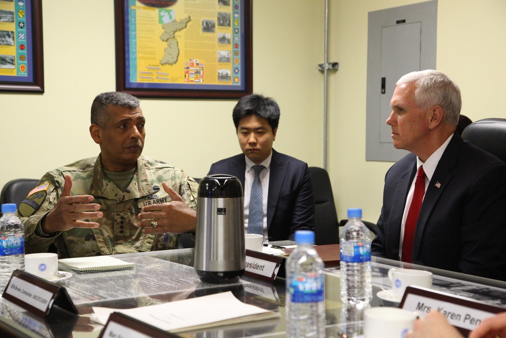 Vice President Mike Pence visits the JSA