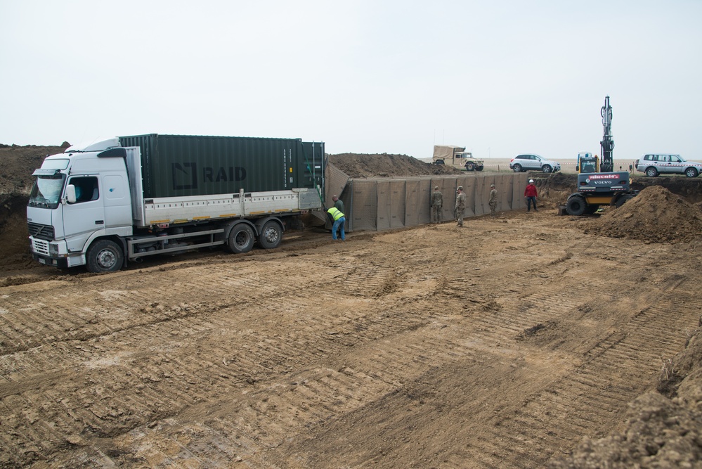 Installation of the Theissen Mover Armor Target (MAT) system in Smardan, Romania