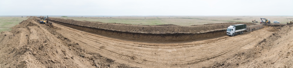 Installation of the Theissen Mover Armor Target (MAT) system in Smardan, Romania