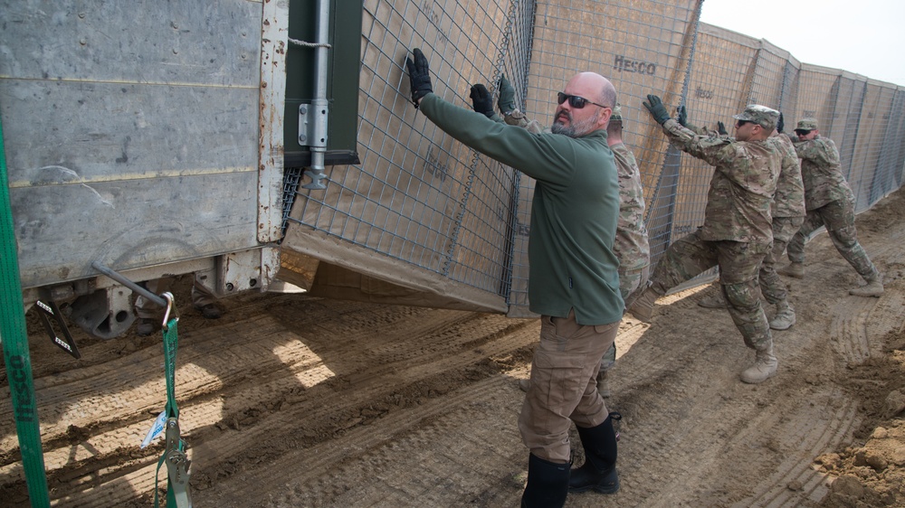 Installation of the Theissen Mover Armor Target (MAT) system in Smardan, Romania