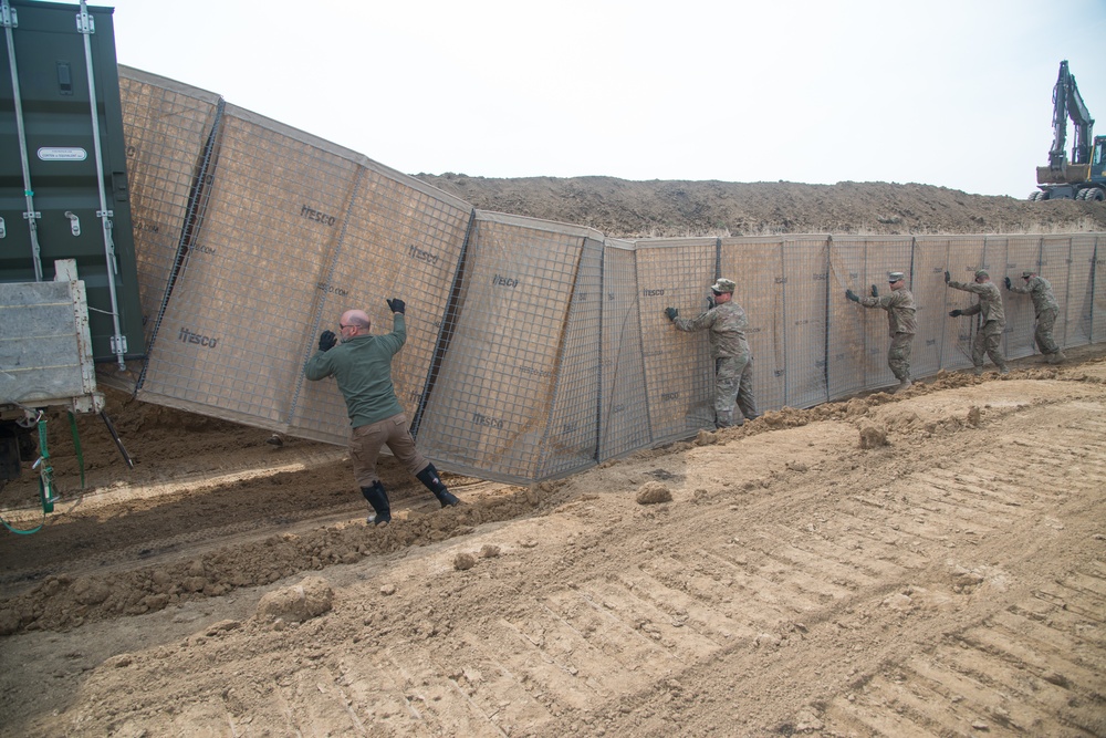 Installation of the Theissen Mover Armor Target (MAT) system in Smardan, Romania