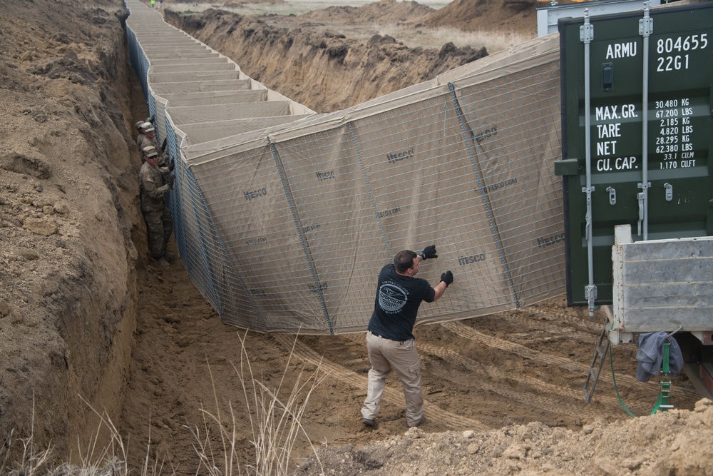 Installation of the Theissen Mover Armor Target (MAT) system in Smardan, Romania