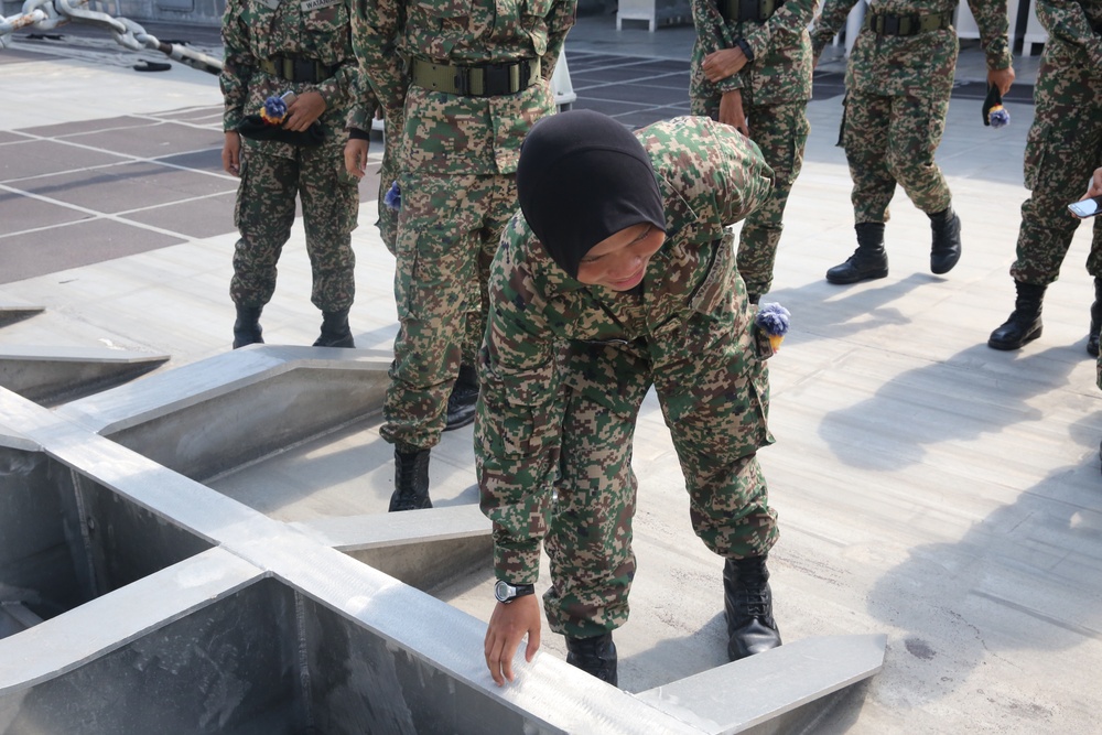 Malaysian Cadets Tour Military Sealift Command’s USNS Fall River