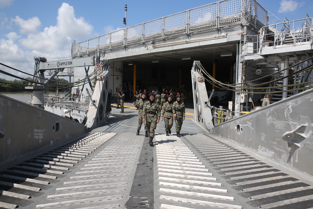 Malaysian Cadets Tour Military Sealift Command’s USNS Fall River
