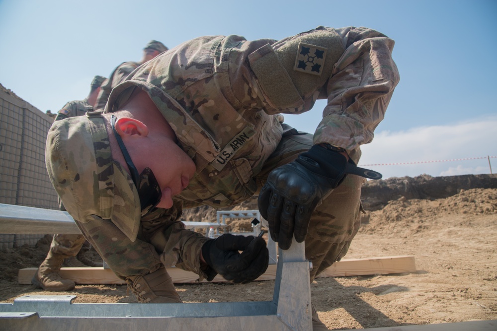 Installation of the Theissen Mover Armor Target (MAT) system in Smardan, Romania