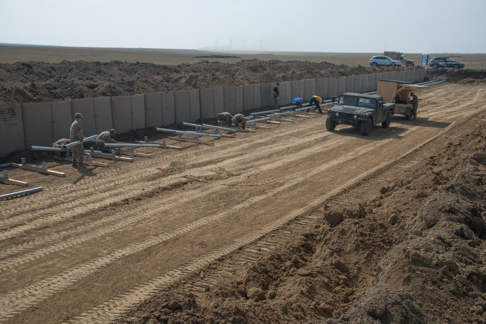 Installation of the Theissen Mover Armor Target (MAT) system in Smardan, Romania