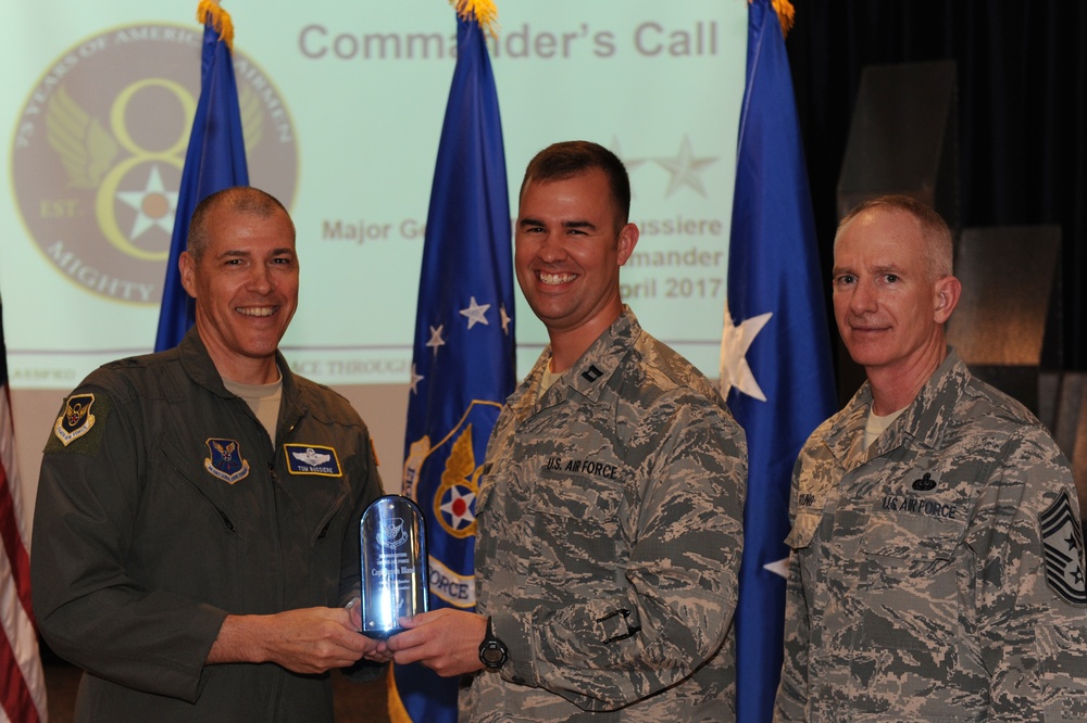 8 AF commander addresses HQ Airmen
