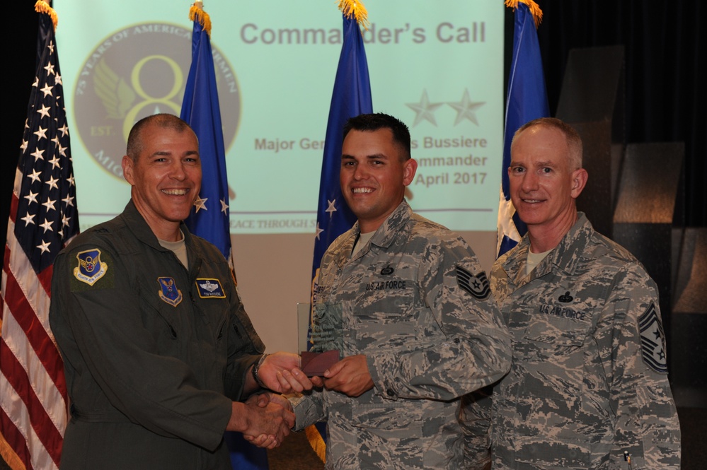 8 AF commander addresses HQ Airmen