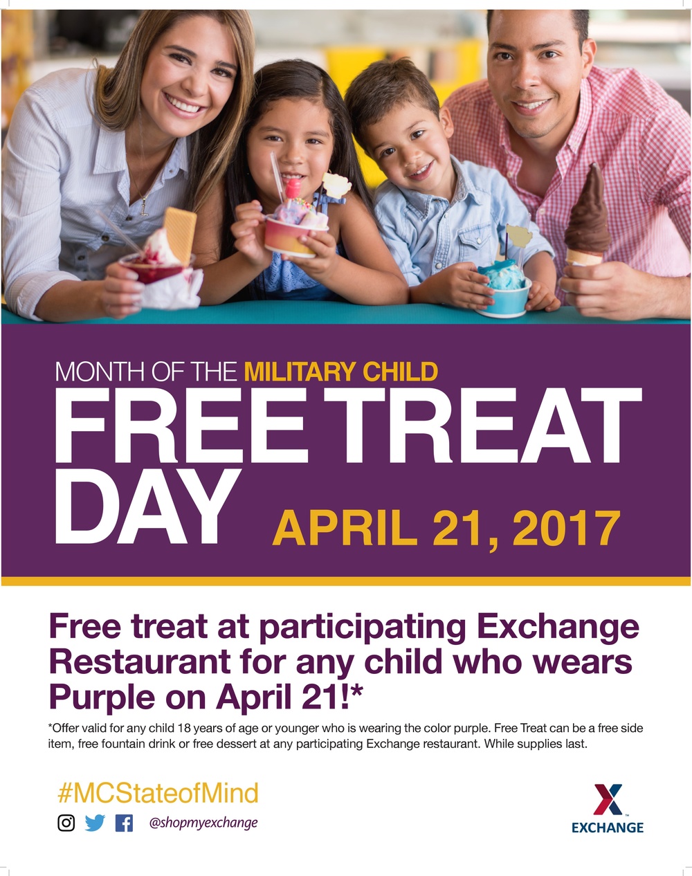 Month of the Military Child Free Treat Day