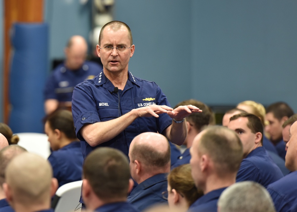 Adm. Michel hosts all hands at Coast Guard Base Ketchikan, Alaska