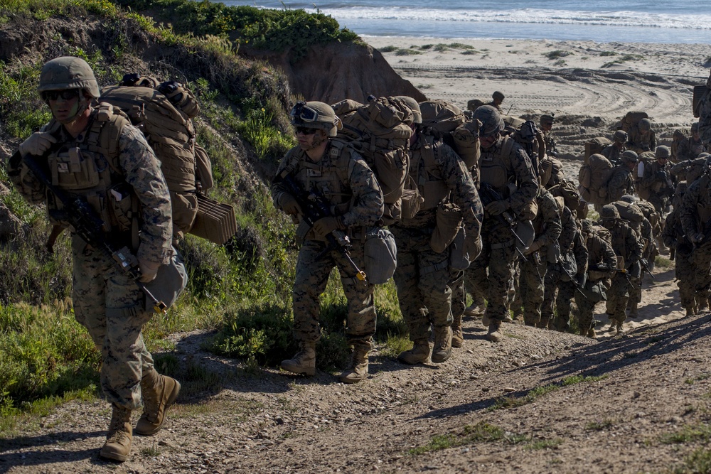 3rd Battalion, 5th Marines Patrol on Red Beach